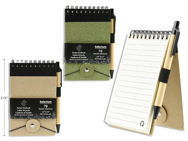 Carton of 12 Pocket Notebook With Pen