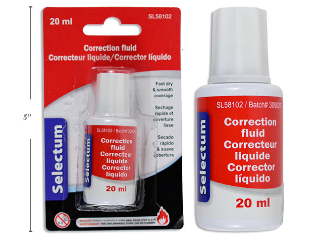 Carton of 12 Correction Fluid In Bottle