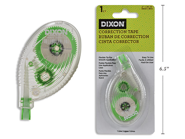 Carton of 12 Dixon Premium Correction Tape Roller