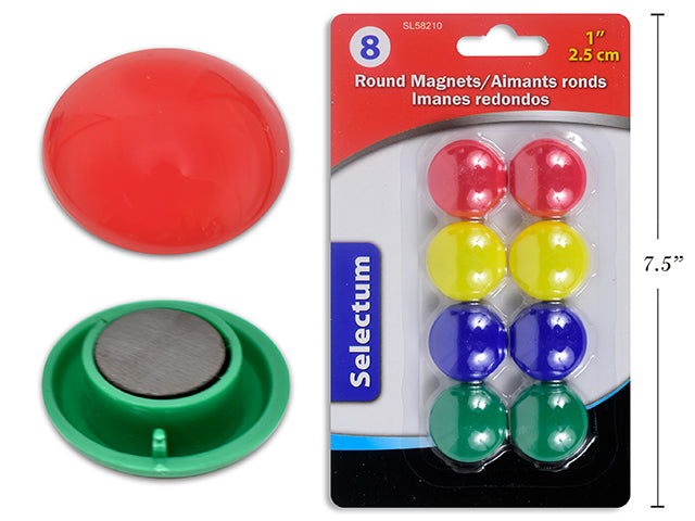 Carton of 24 Round Magnets 8 Pack