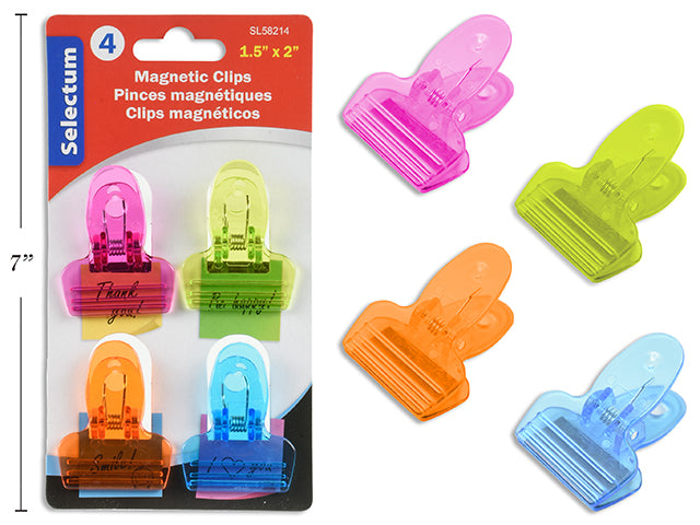 Carton of 24 Colored Magnetic Clips