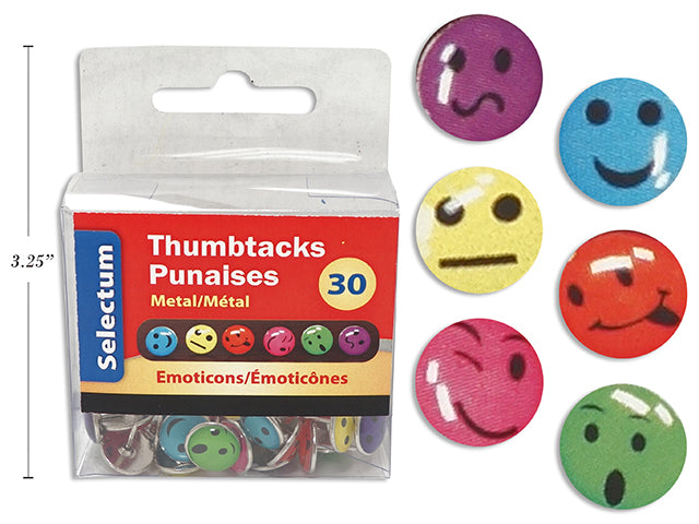 Carton of 12 Metal Thumbtacks 30 Pack