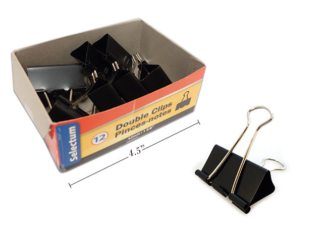 Carton of 6 Double Clips Extra Large