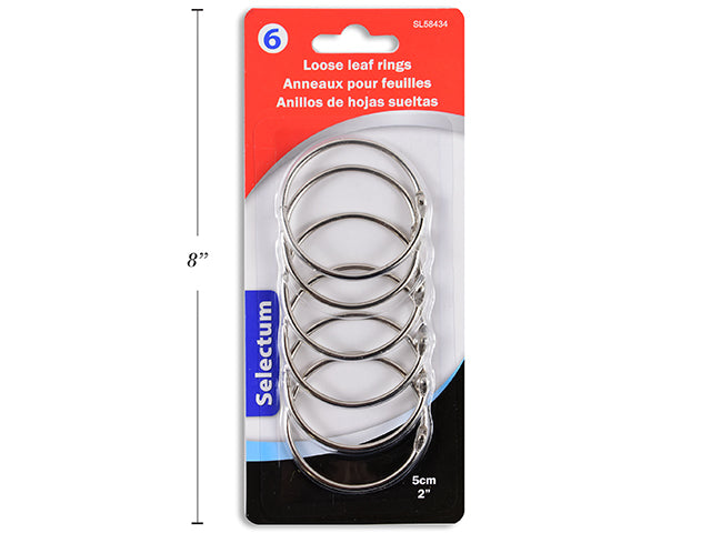 Carton of 12 Loose Leaf Ring 6 Pack