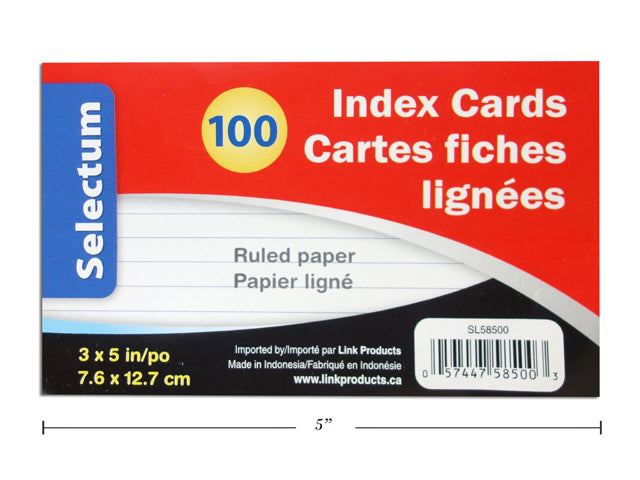 Carton of 36 Ruled Index Cards 100 Pack