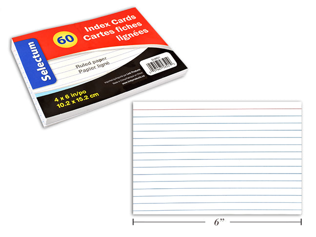 Carton of 36 Ruled Index Cards 60 Pack