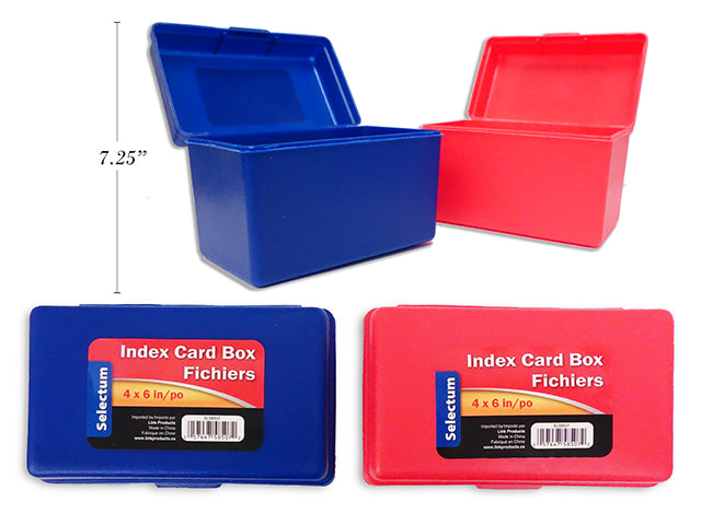 Carton of 6 Plastic File Box With Lids