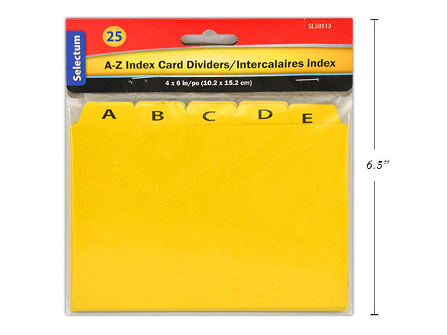 Carton of 12 Index Card Dividers Large