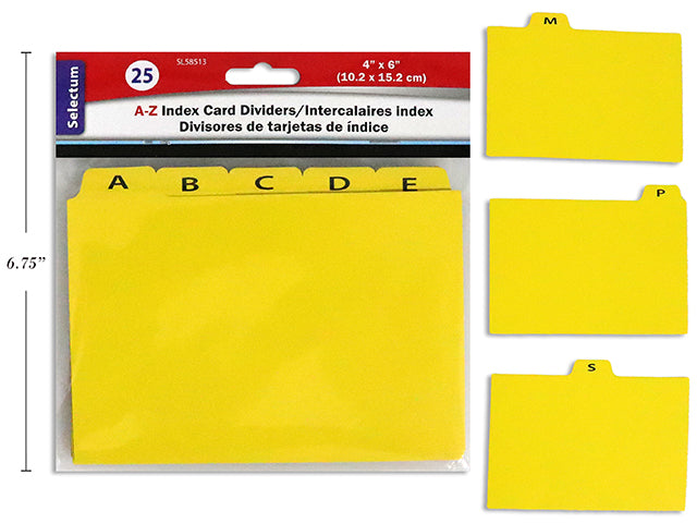 Carton of 12 Index Card Dividers Large