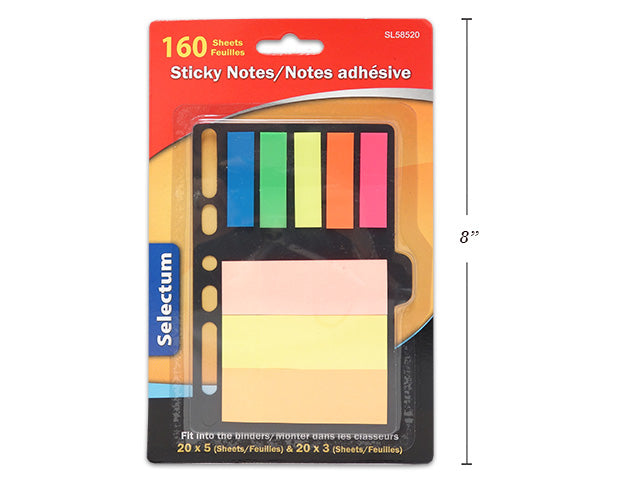 Carton of 12 Sticky Notes 160 Sheets