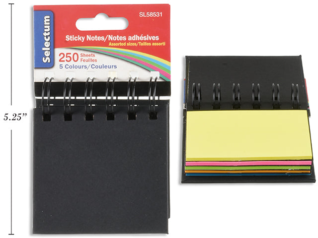 Carton of 12 Sticky Notes In Coil Book