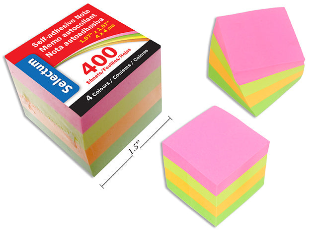 Carton of 24 Sticky Neon 400 Sheets