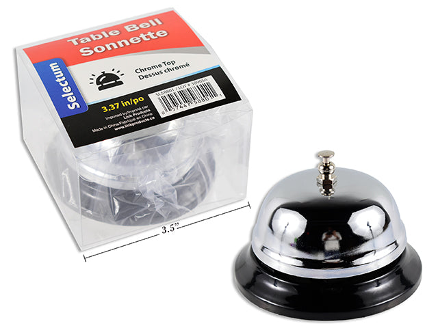 Carton of 12 Table Bell Chrome Top