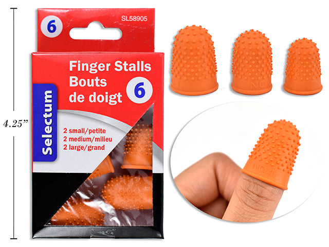 Carton of 12 Rubber Finger Stalls 6 Pack