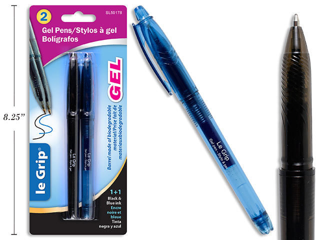 Carton of 12 Gel Pens Blue Ink 2 Pack