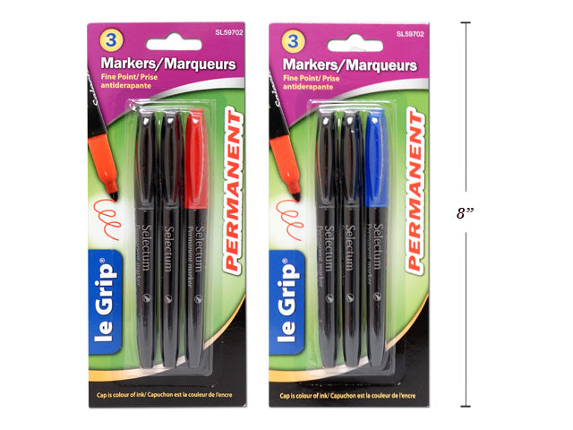 Carton of 12 Bullet Tip Permanent Markers 3 Pack