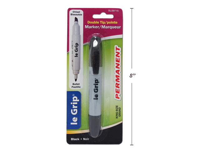 Carton of 12 King Size Double Tip Black Permanent Marker