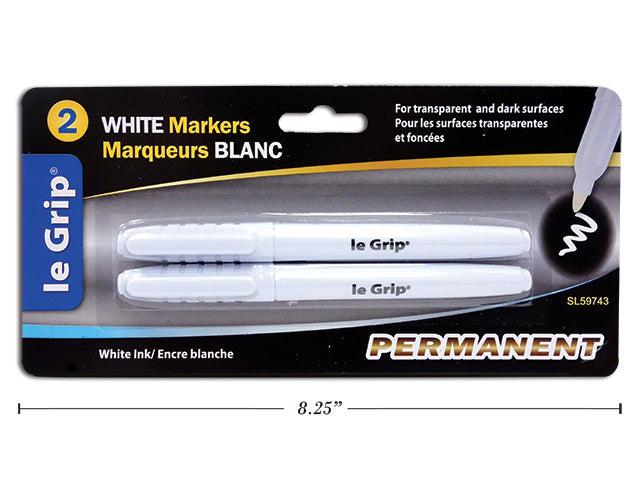 Carton of 12 White Ink Permanent Markers 2 Pack