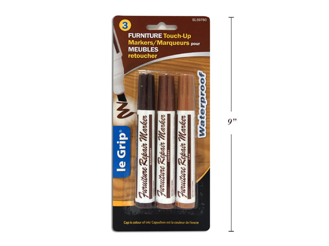 Carton of 12 Furniture Touch Up Markers 3 Pack