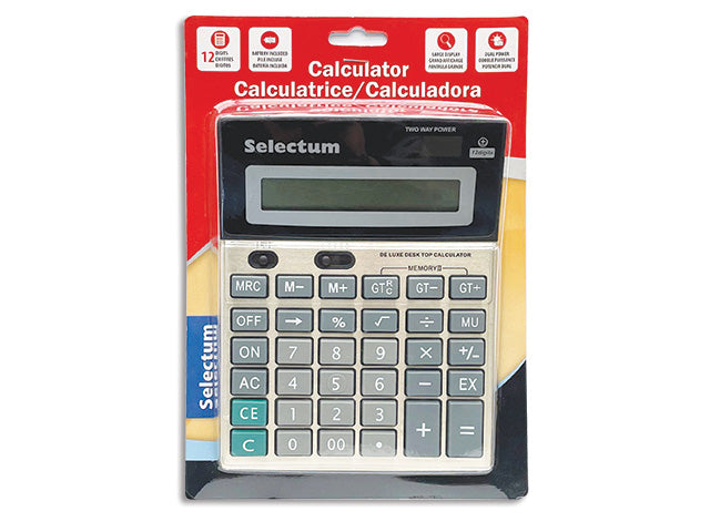 Carton of 12 Jumbo Digit Desk Calculator