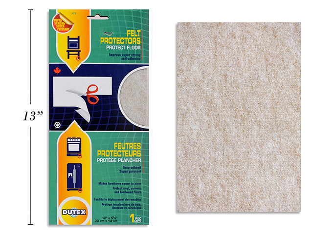 Carton of 24 Dutex Self-Adhesive Felt Sheet 12"X5 3/4" (30X14Cm Cut To Size