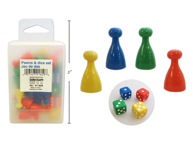 Carton of 24 Pc Pawn And Dice Set In Box