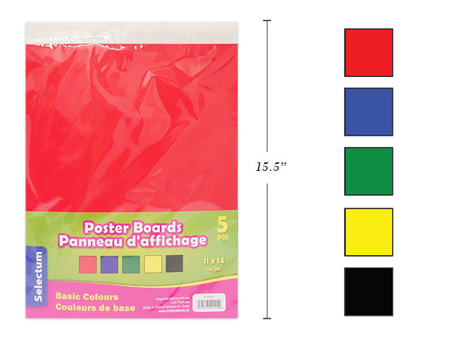 Carton of 12 Poster Boards Primary Colors 5 Pack