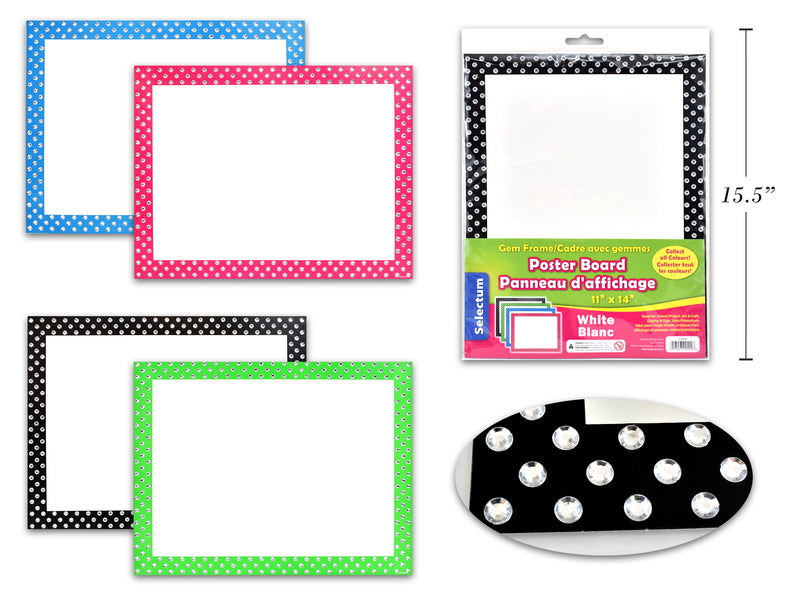 Carton of 12 Gem Frame Poster Board