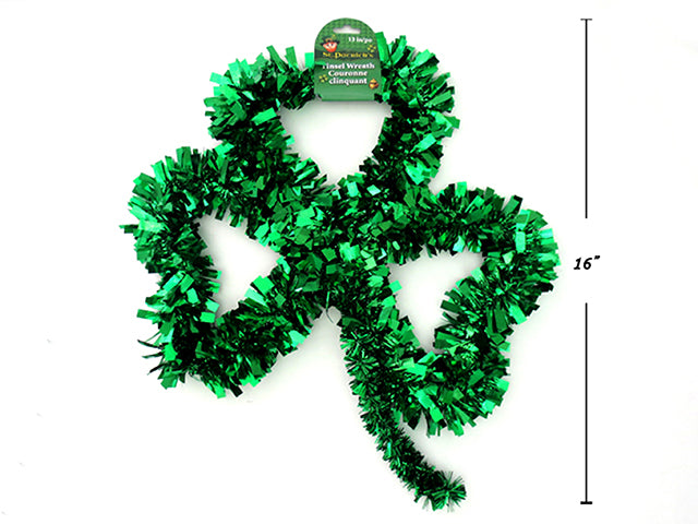 Carton of 24 Shamrock Chucky Tinsel Wreath