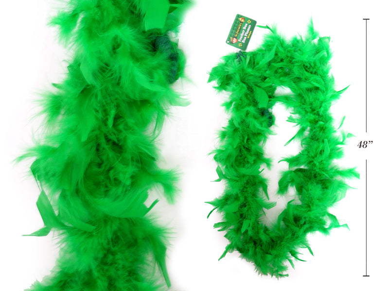 Carton of 24 St Patrick Green Feather Boa