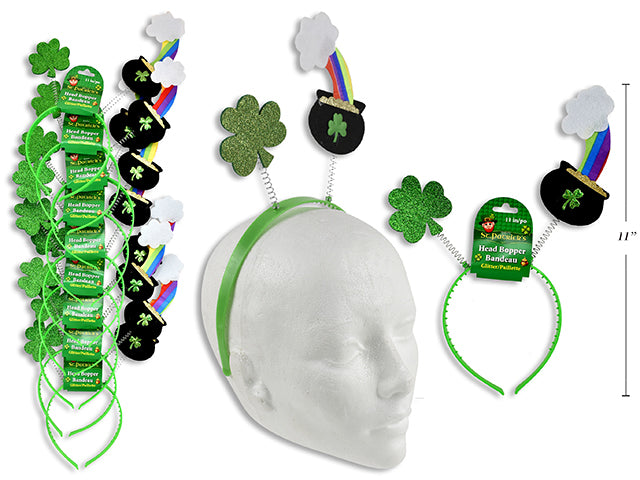 Carton of 24 St Patricks Day Shamrock And Pot Of Gold Head Bopper