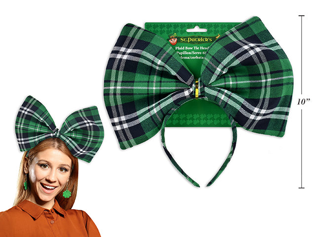 Carton of 24 Giant Plaid Bow Headband