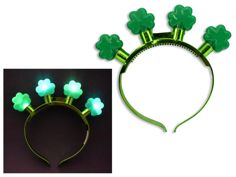 Carton of 12 Flashing Shamrock Headband