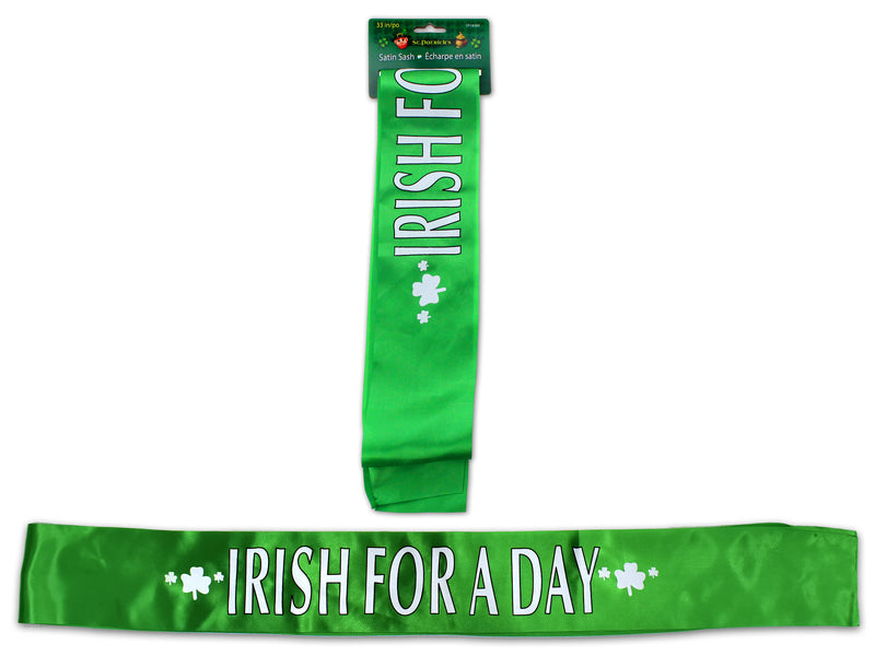 Carton of 24 St Patricks Day Satin Sash