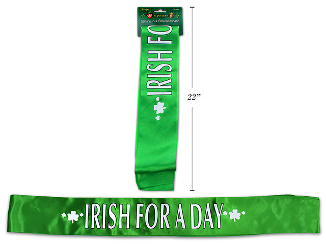 Carton of 24 St Patricks Day Satin Sash