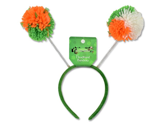 Carton of 24 St Patricks Day Yarm Pom Pom Head Bopper