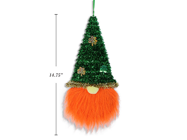 Carton of 24 St Patricks Day Tinsel Gnome Hanging Decor