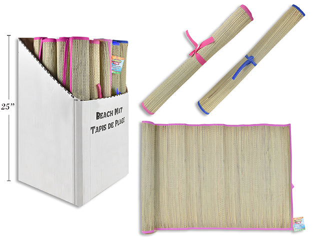 Carton of 36 Straw Beach Mat