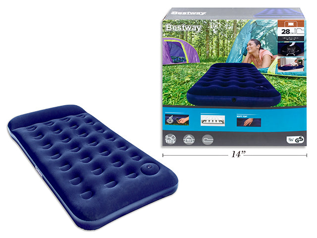 Carton of 6 Flocked Inflatable Twin Size Air Mattress