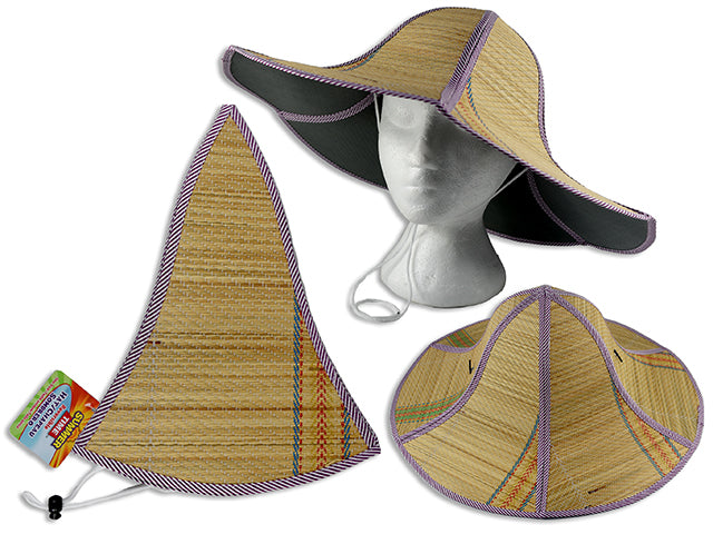 Carton of 24 Reversible Straw Summer Hat