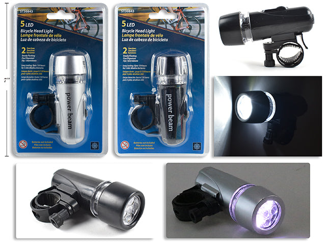 Carton of 24 Bicycle Head Light With Quick Release Bracket