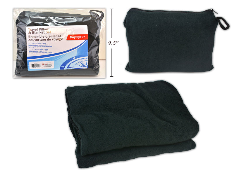 Carton of 12 Travel Pillow And Blanket Set