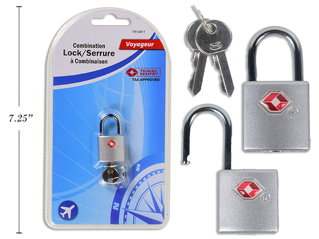 Carton of 12 Tsa Security Lock Size:1X2.1X3.5Cm Zinc Alloy