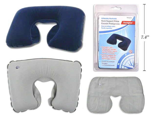 Carton of 24 Inflatable Travel Neck Support Pillow