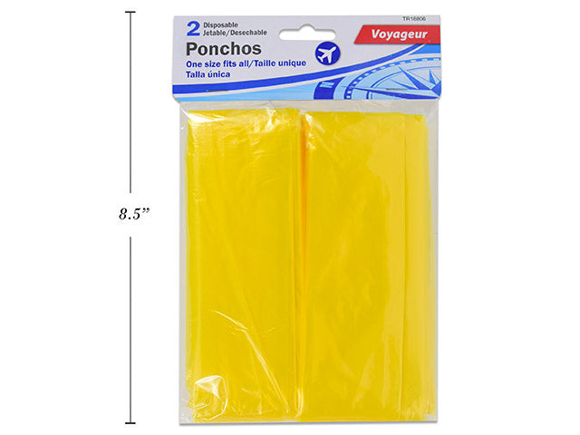 Carton of 24 Disposable Rain Poncho 2 Pack