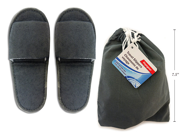 Carton of 12 Travel Slippers In Non Woven Carrying Case