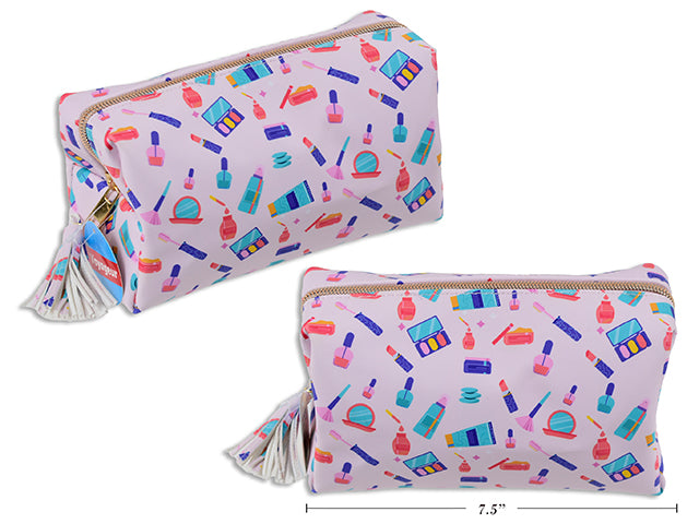 Carton of 12 Cosmetic Toiletry Bag 19X9X11Cm Fun Fun Pattern (7.4X3.5X4.3" )