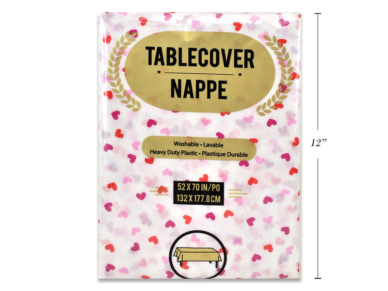 Carton of 24 Valentine Flannel Back Tablecloth