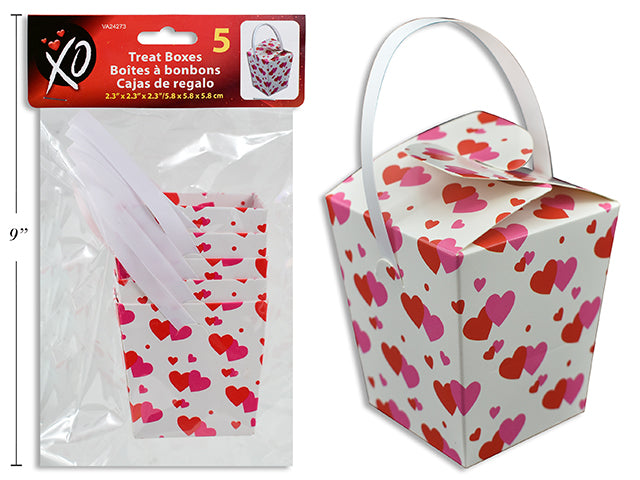 Carton of 24 Mini Valentine Treat Boxes 5 Pack