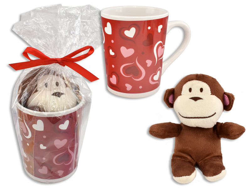 Carton of 24 Valentine Stoneware Mug With Plush